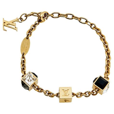 louis vuitton swarovski gamble bracelet gold|louis vuitton leather bracelets.